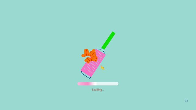 grated ginger Loading Screen Animation	
