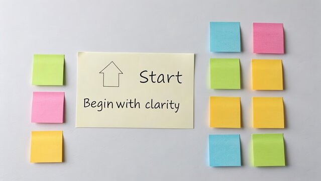 Begin with Clarity: Sticky Note Inspiration