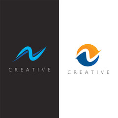 Blue Water Motion Line Art Logo Designed for Premium Branding and Visual Appeal