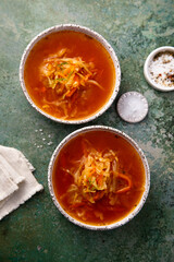 Homemade sauerkraut soup