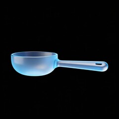 Blue transparent measuring spoon