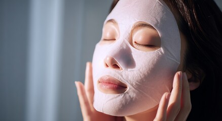 A young woman enjoys a relaxing moment with a facial mask, focusing on self-care and wellness. The serene atmosphere highlights the importance of personal grooming and skincare.