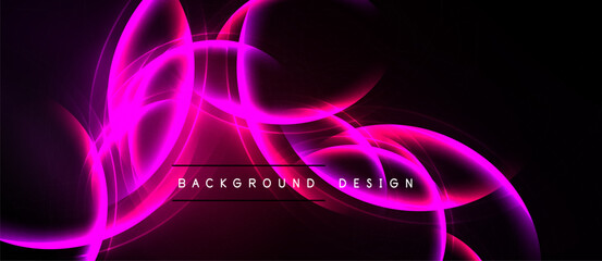 Abstract pink swirls over dark background. Modern design element, suitable for digital projects or presentations. Simple, elegant.