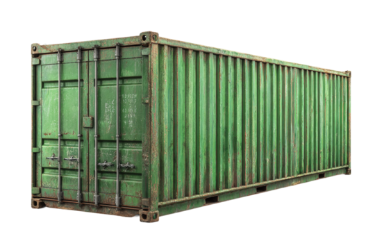 Secure lockable storage container isolated on transparent background