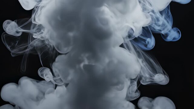 White smoke swirls in mid air on a dramatic black background, conceptually representing uncertainty or ambiguity, conveying the importance of adaptability and resilience for use cases such as.