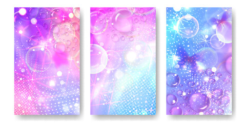 Y2K pink background with cute anime sparkle effects and dreamy kawaii pastel gradient design. Soft star elements on rainbow sky for trendy fantasy wallpaper with magical glow and romantic aura vibes. © klyaksun