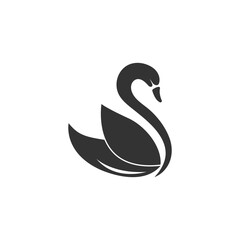Swan logo design vector illustration abstract with creative idea