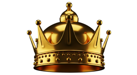 Golden Royal Crown with Ornate Details on a Black Background golden crown king crown isolated on a transparent background