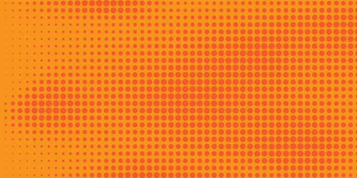 Vibrant Orange Halftone Pattern Background With Dotted Texture For Design Projects And Marketing.illustration