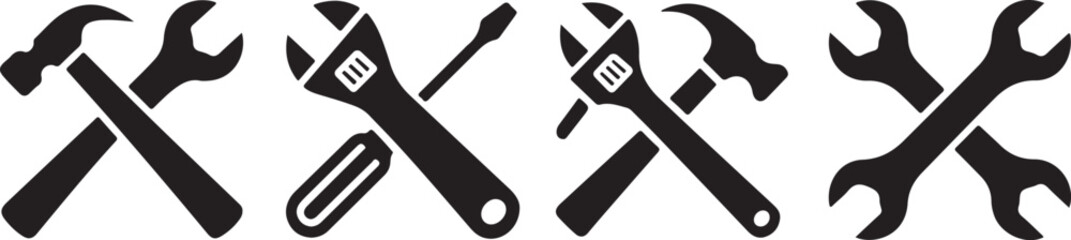 Tool icon set. turnscrew tools icon. Instrument collection. Vector illustration 