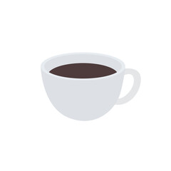 steaming cup of coffee white mug café hot drink latte emoji symbol sign icon vector illustration isolated flat