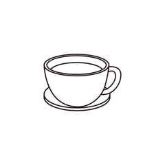 steaming cup of coffee white mug café hot drink latte emoji symbol sign icon vector illustration isolated flat