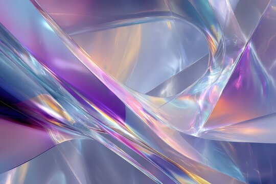 Prismatic abstract filter art featuring luminous color bands and glassy fragments