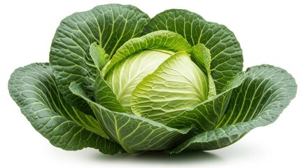 Fototapeta premium cabbage isolated on white background, clipping path, full depth of field