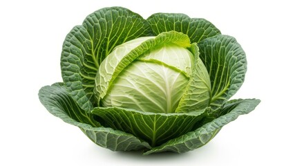 Obraz premium cabbage isolated on white background, clipping path, full depth of field