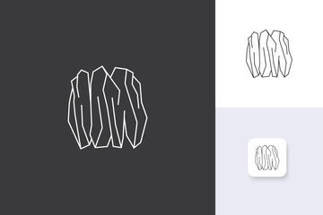 stone logo design vector template