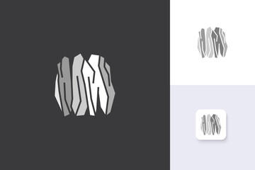 stone logo design vector template