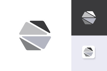 stone logo design illustration vector template