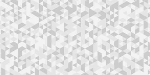 Abstract geometric wall tile and metal cube background triangle wallpaper. Seamless geometric pattern low polygon backdrop background. Gray diamond overlap polygonal background.	