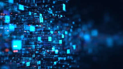 Stunning abstract technology background with vibrant glowing cubes for innovative tech concepts and dynamic modern designs, perfect for digital solutions