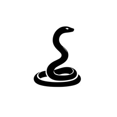 Black Mamba Snake Vector Illustration