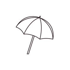Obraz premium beach umbrella parasol summer holiday sea ocean vacation emoji symbol sign icon vector illustration isolated flat