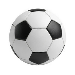 Naklejka premium Classic black and white soccer ball isolated on transparent background