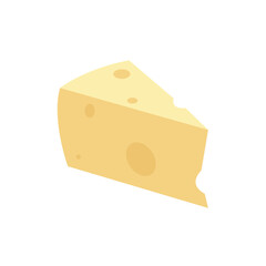 block of cheese wedge holes slice cheesy food swiss gouda emmental delicious emoji symbol sign icon vector illustration isolated flat