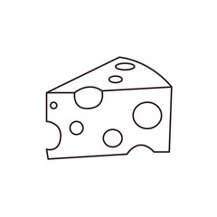 block of cheese wedge holes slice cheesy food swiss gouda emmental delicious emoji symbol sign icon vector illustration isolated flat