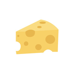 block of cheese wedge holes slice cheesy food swiss gouda emmental delicious emoji symbol sign icon vector illustration isolated flat