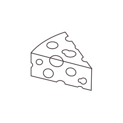 block of cheese wedge holes slice cheesy food swiss gouda emmental delicious emoji symbol sign icon vector illustration isolated flat