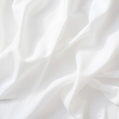 Crisp White Cotton Cloth Gentle Ripples Clean Appearance Fresh Fabric Texture Material Background