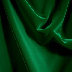 Deep Emerald Green Velvet Fabric Plush Texture Shadows Luxury Material Rich Color Background
