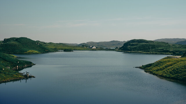 lake and mountains
