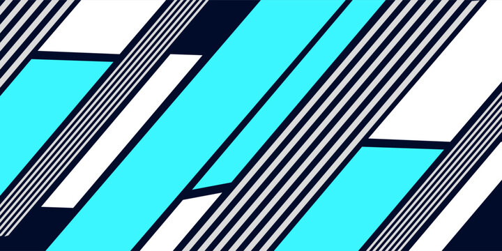 Abstract blue banner design vector, dynamic sporty horizontal background template for media promotion or web banner. eps 10