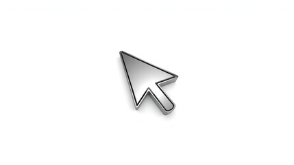 Download chrome silver cursor png click pointer arrow icon graphic design