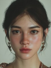 Close-up of a Woman with Glowing Skin