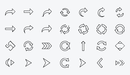 Flat Style Arrow Icon Set