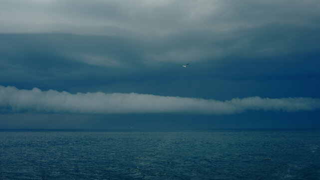 storm over the sea