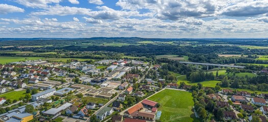 Die Stadt Altdorf im Nürnberger Land in Mittelfranken aus der Vogelperspektive