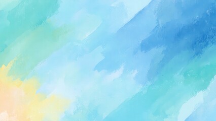 Obraz premium ブルー水彩抽象背景 グラデーション爽やかテクスチャ素材