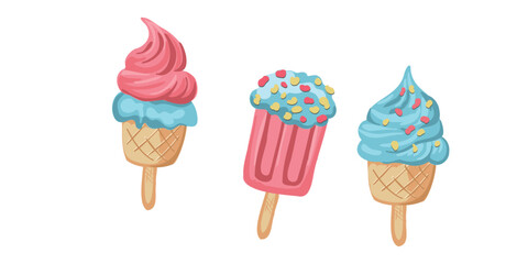 frozen dessert sweet ice cream close up