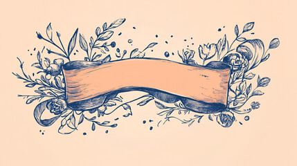 Elegant floral banner illustration with space for text or a message