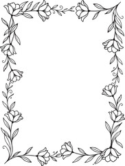 Obraz premium Flower border with leaf