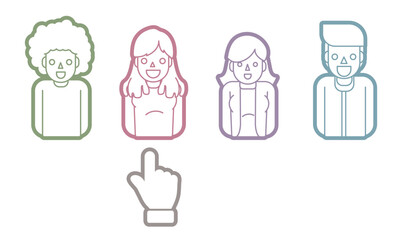 Finger Choose People Hand Click Pointing Finger Graphic Vector