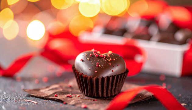 Walentynkowa pralina w kształcie serca