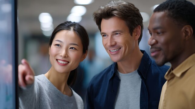 Multicultural business group working together in a modern office environment