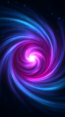 Fototapeta premium Dynamic abstract background with bright neon glowing swirls