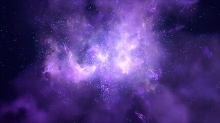 Fototapeta premium Breathtaking Cosmic Nebula with Dynamic Particle Effects – Vivid Interstellar Gas, Glimmering Stardust, and Swirling Luminescent Particles that Bring Otherworldly Depth to Space-Themed Creations.