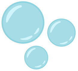 set of blue bubbles